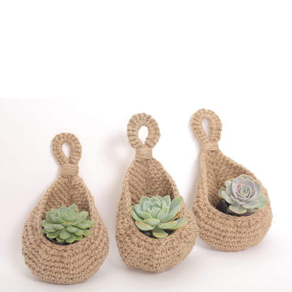 Handmade Jute Hanging Basket Storage Bag