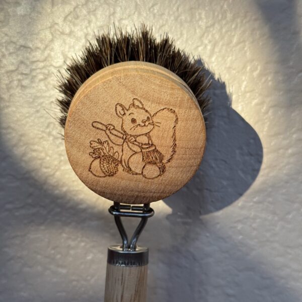 Wooden Dish Scrub Brush With Replaceable Head - Image 3