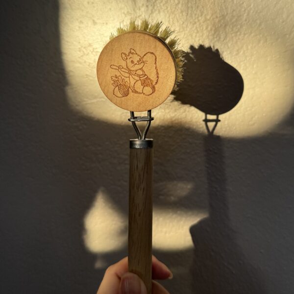 Wooden Dish Scrub Brush With Replaceable Head - Image 2