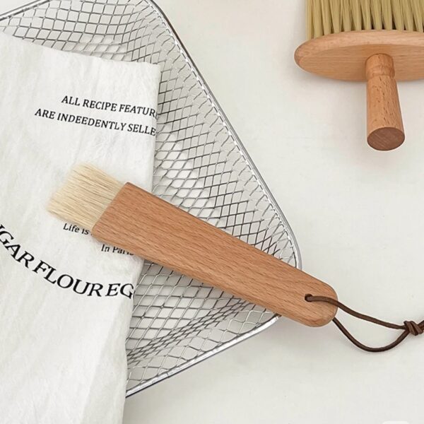 Pastry Brushes with Natural Bristles and Wooden Handle