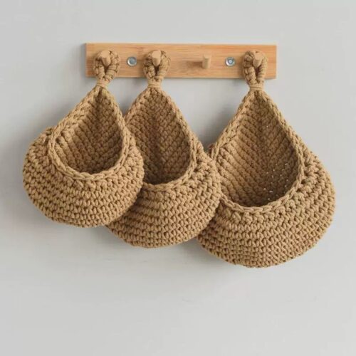 Handmade Jute Hanging Basket Storage Bag