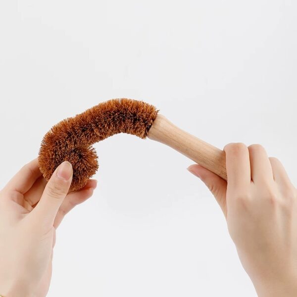 Natural Coconut Fiber Brush for Bottle and Cup