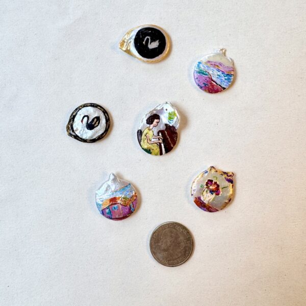 Hand-painted Coin Pearl Refrigerator Magnets